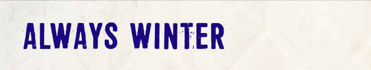 A banner image with the title always winter in capital letters.