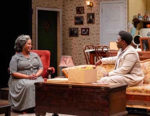 Marlette Buchanan and Dimitri Woods in A Raisin in the Sun at Taproot Theatre. Photo by Robert Wade.