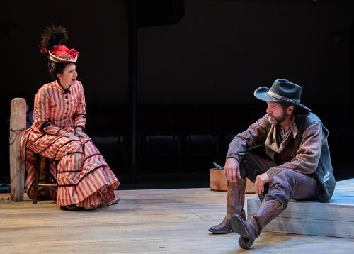 Tim Gouran and Jonelle Jordan in "Last Drive to Dodge" by Andrew Lee Creech at Taproot Theatre. Photos by Robert Wade Photography.